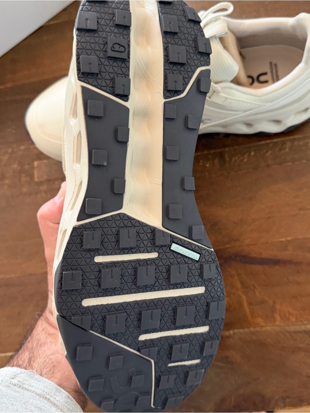 On Running Cloudhorizon Waterproof Men's Sneakers — Cream/Off-White - Picture 6 of 8
